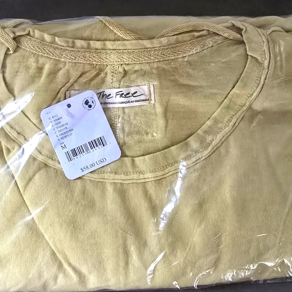 NWT Free People Devon Tee Medium Pompas - Picture 4 of 5
